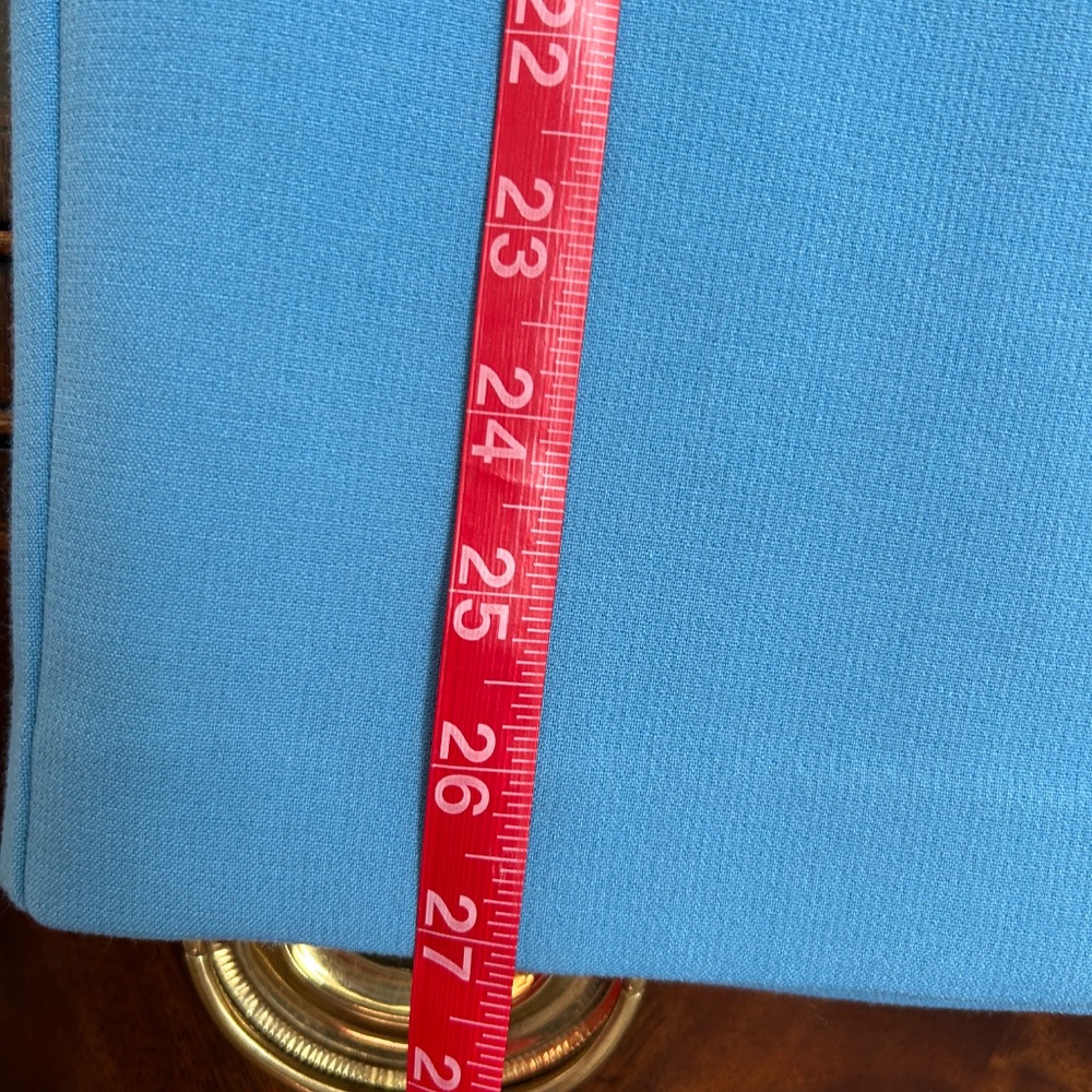 Ann Taylor Blue Straight Belted Skirt, Size 2 - Picture 4 of 4